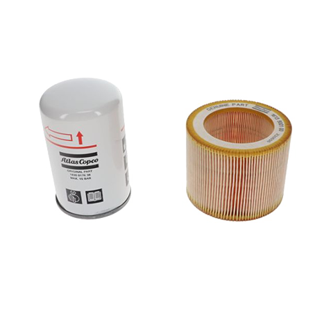 Atlas Copco oil filter kit 1837006441 for G5-7 5-7kW compressors, includes packed oil filter