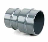Thumbnail of gray metal pipe to pipe connector with different sizes on each side