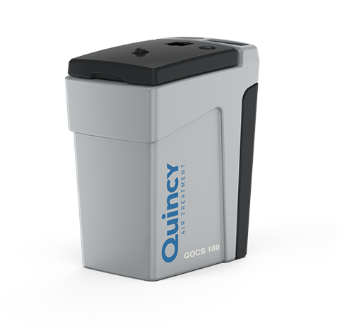Quincy QOCS 180 compressed air oil water separator, gravity-based multi-stage condensate treatment system for up to 180 CFM, EPA and ISO 14001 compliant