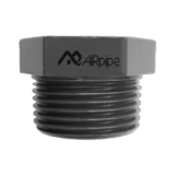 Thumbnail of Grey metal adapter inline with male NPT threads on one side and female NPT threads on the other side