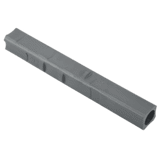 Thumbnail of Grey rectangular tube with shaped features allowing the user to check and measure pipe insertion depth into fittings