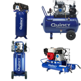 Thumbnail of Quincy Single stage compressors arranged against a clear background