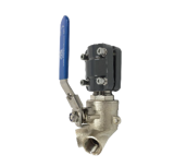 Thumbnail of AIRpipe angled two-port female NPT aluminum wall brackets with locking handle for compressed air piping systems, dual outlet quick-install design