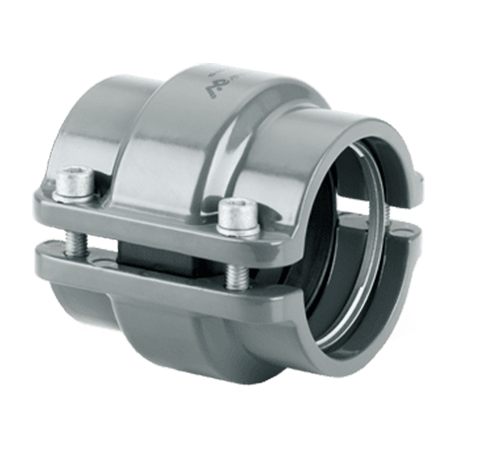 Aluminum AIRpipe equal union connector pipe to pipe fitting for compressed air systems, corrosion-resistant, ISO 8573-1 certified