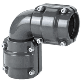 Thumbnail of Aluminum AIRpipe equal 90 degree elbow fitting for compressed air piping systems, quick-connect, corrosion-resistant, ISO 8573-1 certified