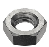Thumbnail of Gray metal threaded nut with hex style head shape