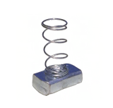 Thumbnail of Stainless steel nut with a rectangular head attached to a spring
