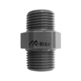 Thumbnail of Dark grey metal adapter with male NPT threads on both sides
