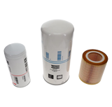 Thumbnail of Atlas Copco food-grade maintenance kit (SKU: 2901353700) for GA15–26 Full-Feature oil-injected compressors; includes oil filter, oil separator, and drain kit for 4000-hour service in food industry applications.