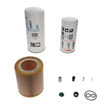 Thumbnail of Atlas Copco food-grade maintenance kit 2901353500 for GA15-26 systems with oil filter, separator, and wear drain kit