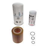 Thumbnail of Atlas Copco filter/separator kit (SKU: 2901200650) for GA18+ to GA37+ VSD stationary oil-injected compressors; includes oil filter, oil separator, and O-rings for 4000-hour service.