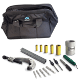 Soft black fabric bad with an AIRpipe logo on it meant to hold AIRpipe tools