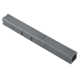 Grey rectangular tube with shaped features allowing the user to check and measure pipe insertion depth into fittings