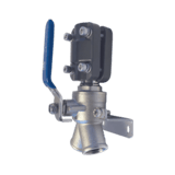 Metal bracket for attaching piping to a wall with two AIRpipe connectors