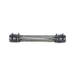 Thumbnail of 	A flexible black AirPipe Rubber Flex Hose with metal fittings on both ends, displayed on a plain white background.