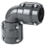 Thumbnail of Aluminum AIRpipe equal 90 degree elbow fitting for compressed air piping systems, quick-connect, corrosion-resistant, ISO 8573-1 certified