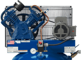 Thumbnail of Close up image of the pump head, motor, belt shroud, and power switch of the QT-54 80 gallon