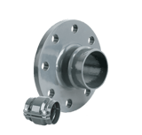 Thumbnail of AIRpipe ANSI aluminum flange with union connector, gasket, and bolt kit for compressed air systems, corrosion-resistant, ISO 8573-1 certified
