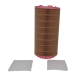 Thumbnail of Atlas Copco air filter kit (SKU: 1837001883) for GA37+ to GA45+ oil-injected screw compressors; includes 3 air filters with 4000-hour or 1-year service interval.