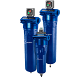 Thumbnail of Quincy QPF and QMF compressed air filters family, high efficiency coalescing, particulate, and activated carbon filter variations for clean, dry air systems