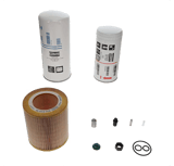 Thumbnail of Atlas Copco food-grade maintenance kit 2901353500 for GA15-26 systems with oil filter, separator, and wear drain kit