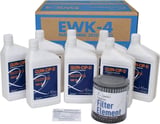 Thumbnail of An Image of a Quincy QT-10 EWK-4 Extended Warranty Kit with 8 quarts Quin-Cip D synthetic lubricant, 1 washable polyester air filter element and 10 maintenance reminder stickers