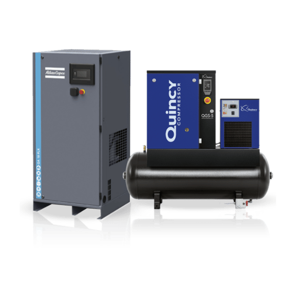 Rotary Screw compressors side by side