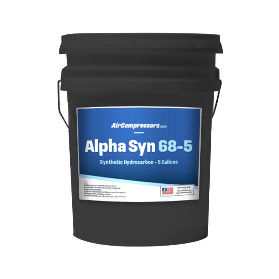 Alpha Syn 68 5 gallons synthetic hydrocarbon air compressor oil ISO 68