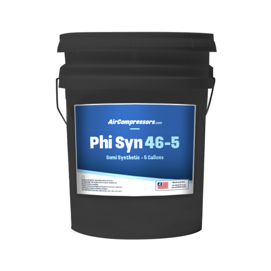 Phi Syn 46 5 gallons semi synthetic air compressor oil ISO 46