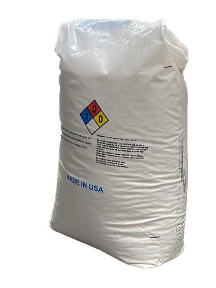 50 pound bag of white desiccant beads in Made in USA bag