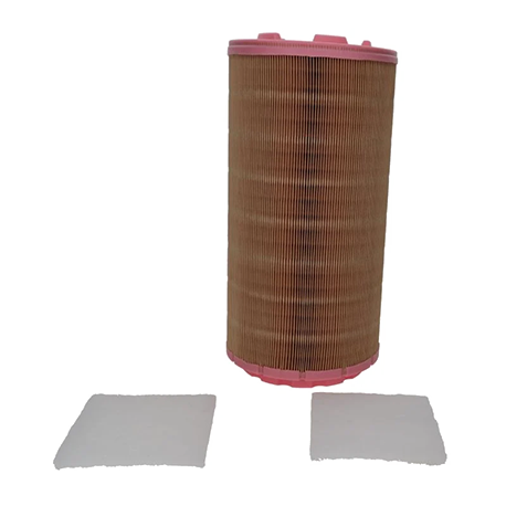 Atlas Copco air filter kit (SKU: 1837001883) for GA37+ to GA45+ oil-injected screw compressors; includes 3 air filters with 4000-hour or 1-year service interval.