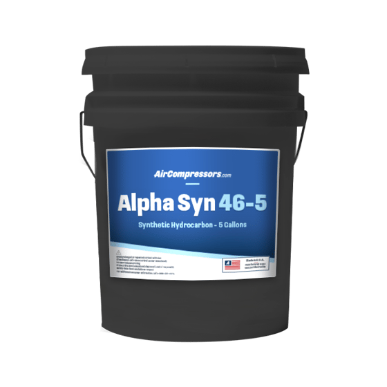 Alpha Syn 46 5 gallons synthetic hydrocarbon air compressor oil ISO 46