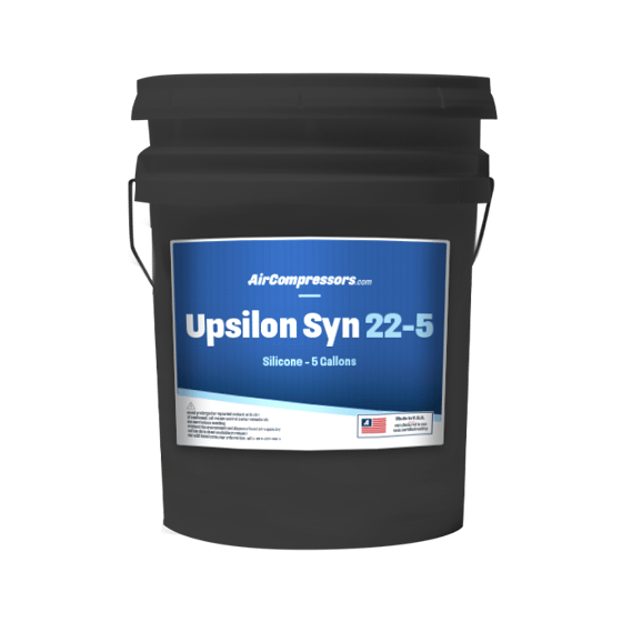 Upsilon Syn 22 5 gallons silicone air compressor oil ISO 22